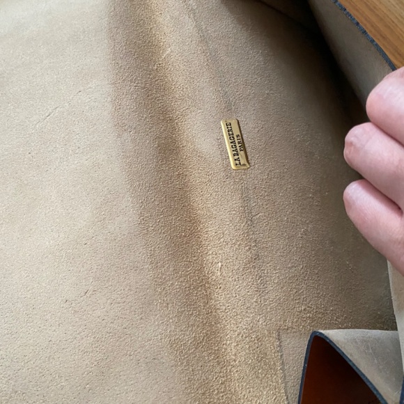 LA BAGAGERIE PARIS BROWN ENVELOPE CLUTCH SATCHEL PORTFOLIO BAG - Picture 3 of 5